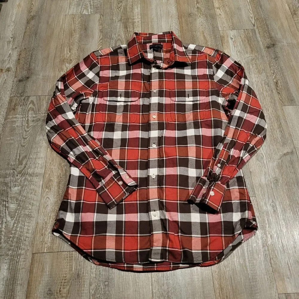Banana Republic Flannel Classic Fit Button Up Shirt Men's Size Large